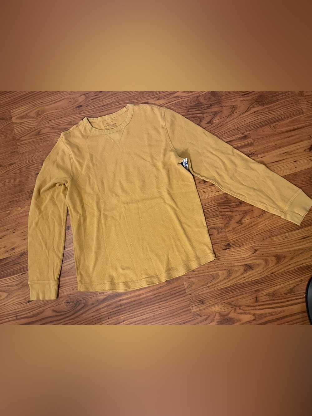 Sonoma Mustard Yellow Long Sleeve Thermal Top Shirt